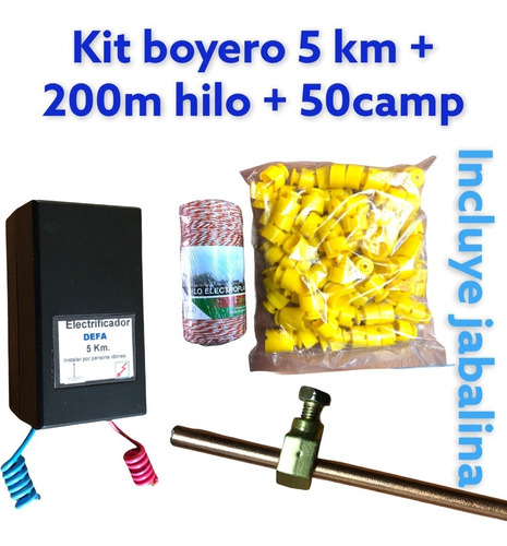 Electrificador 5k Boyero Kit Eco Full 100 Metros Completo 