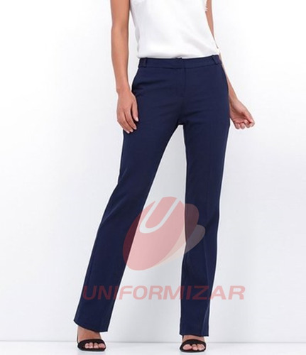 calça flare oxford