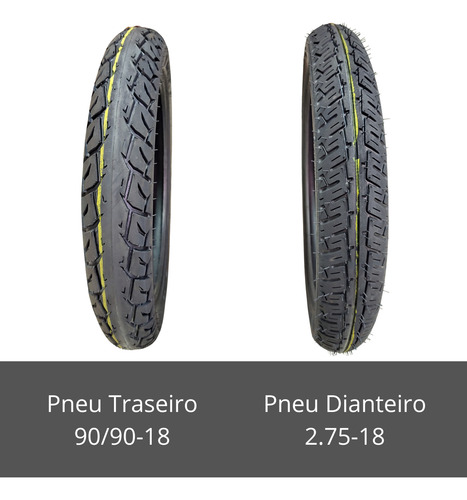 Par Pneu 2.75-18 + 90/90-18 Cg-start/ Fan/ Titan