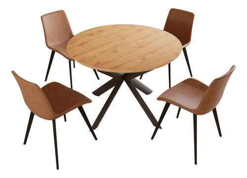 Hipihom Juego De Mesa De Comedor Redonda Extensible De 43.2