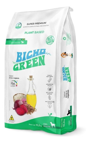 Cães - Ração Bicho Green Segunda Geração 10,2kg