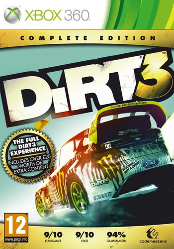 Dirt 3 + Pase Vip Solo Xbox 360 Envio Gratis Al Instante