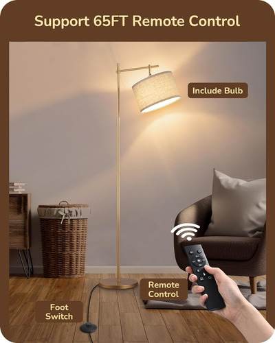 Lámpara De Piso Con Tapa Dimmable De Edishine, 5 Temperatura