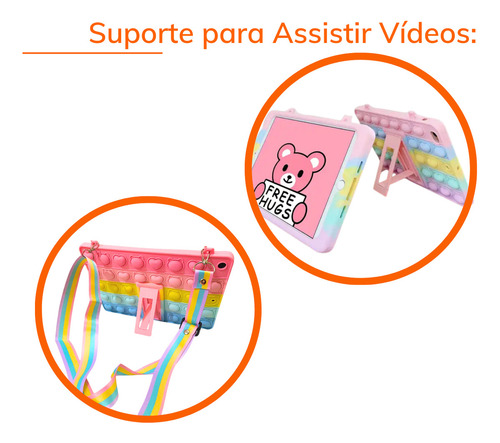 Capa Infantil C/ Alça Suporte P/ Tablet M9s Go M9 Antiqueda