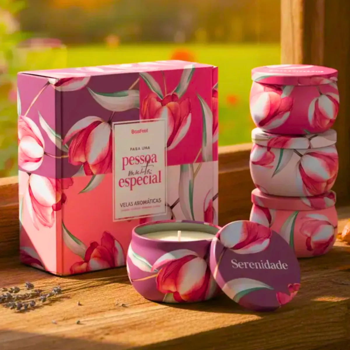 Velas Aromáticas Perfumadas Decorativas Kit 4 Aromas Premium Muito Especial