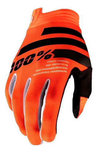 Guantes Cross Enduro 100% Itrack Naranja Niño