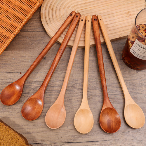 Cucharas De Madera Con Mango Largo, 3 Cucharas Para Cocinar