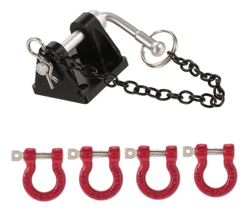1:10 Rc Metal Tow Shackle Trailer Hook Set Para Scx10 -4 D90