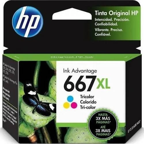 Cartucho Tinta Hp (667) Xl Tric 2375/2775 Tricolor - Mosca