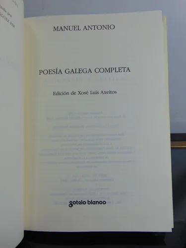 Adp Poesia Galega Completa Manuel Antonio / Ed Sotelo Blanco (Usado)