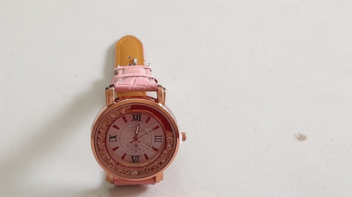 Reloj De Cuarzo De Cristal Simple Para Dama Rosa