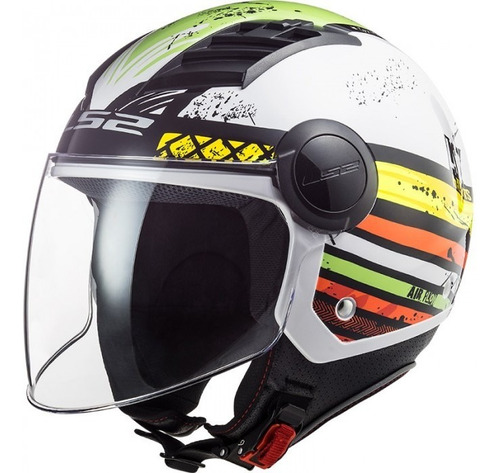 Cascos Ls2 Helmets Airflow Ronnie White Green