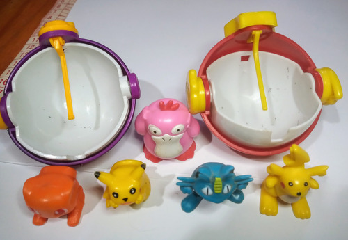 Pokemon Figura Bootleg Pokebola X2 Pikachu Tomy Meowth Promo (Usado)