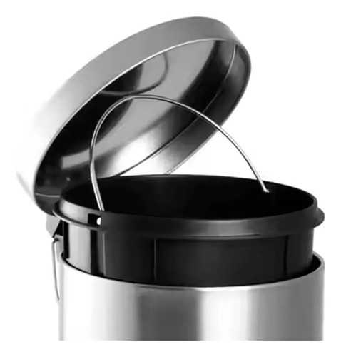 Lixeira Inox 12 Litros Com Pedal E Cesto Removível
