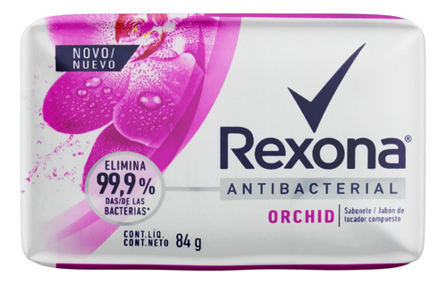 Sabão em barra Rexona Antibacterial Orchid de 84 g