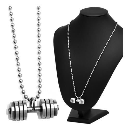 Corrente Halter Musculação Masculino J-1422 Aço Inox Prata