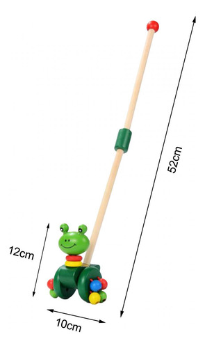Juguete De Empuje De Madera Para Caminar, Juguete De Rana