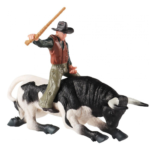 ,, Vaqueiro Com Estatueta De Touro Ataque Da Vaca Branca