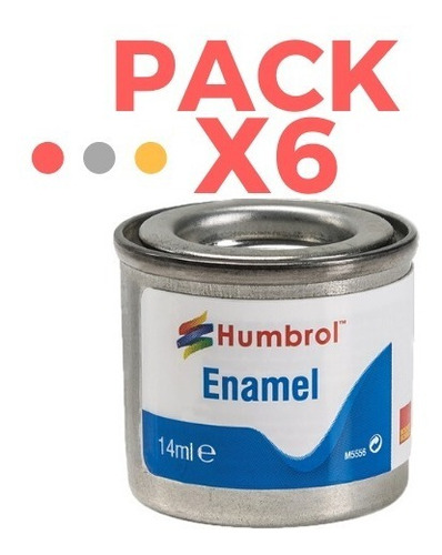 Pintura Humbrol Enamel - Pack X 6