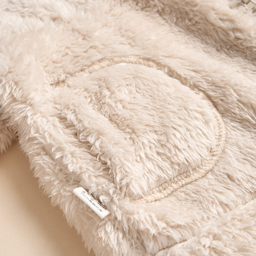 Conjunto Casual De Algodón Cómodo Manga Larga Para Bebés Beige 9-12 M