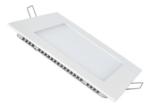 Panel Plafón Led 12w Embutido Cuadrado Luz Calido Pack 10