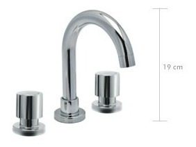 Imagen 2 de 3 de Griferia Hydros Latina Viva Cromo Lavatorio Baño Cromo 5 Años De Garantía Mesada