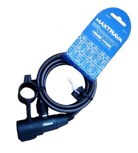 Cadeado Espiral Tranca Chave 6mmx1,5m Maxtrava Bike 