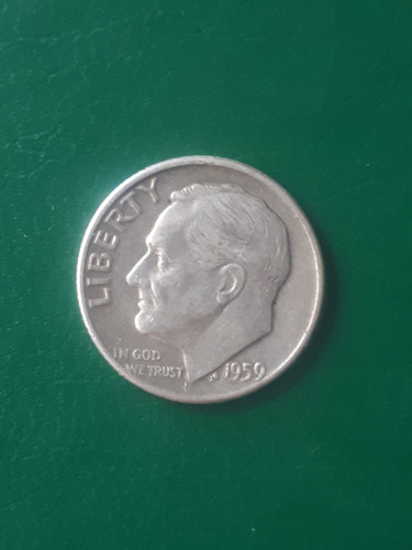 Moneda Eeuu 1959 D 10 Cent. Plata 