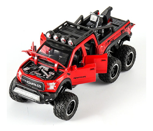 1:28 Metal Autos Ford Raptor F150 Edición Miniatura Tuning