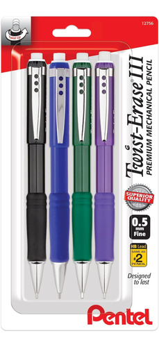 Lápiz Mecánico Premium Pentel Twist Erase Iii 0,5 Mm Paquete