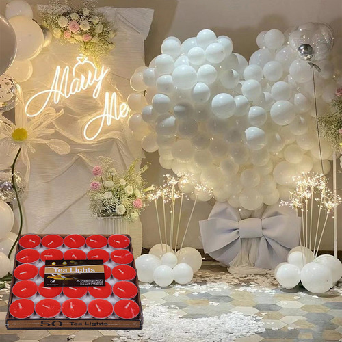 Velas De Té Flotantes Tipo Tabaco, 50 Unidades, Para Fiesta