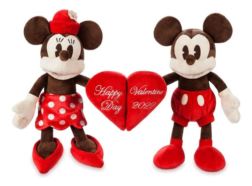 Peluche San Valentin Mickey Y Minnie Mouse Disney Store