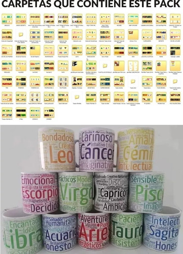 Imagen 3 de 9 de Súper Combo 4 En 1 Megapacks Plantillas Para Sublimar Tazas