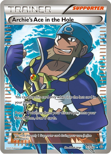 Cartas Pokemon Xy Supporter Archie Ace In Hole Full Art Pcr