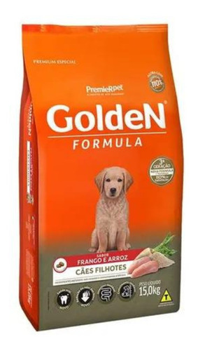 Ração Golden Formula Cães Filhote Frango E Arroz 15kg