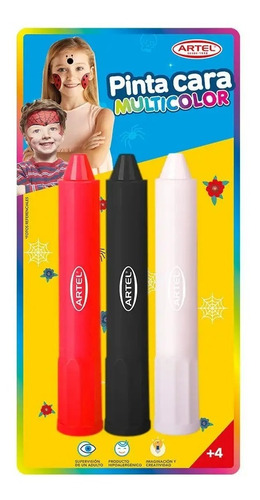 Imagen 1 de 2 de Pintura De Cara Pintacaritas 3 Colores Artel