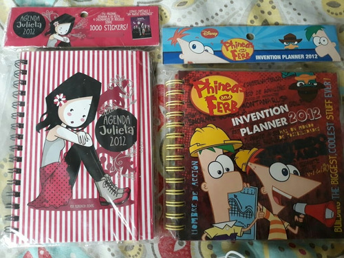 Agenda Julieta 2012 Phineas Ferb Coleccionable