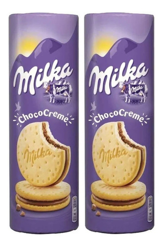 Kit 2 Biscoito De Chocolate Milka Choco Creme 260g