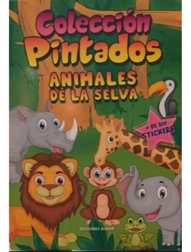 Animales De La Selva + De 100 Stickers - Coleccion Pintados 