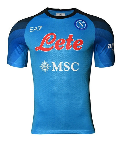 Camiseta Ssc Napoli Titular Ea7 2023 - Adulto