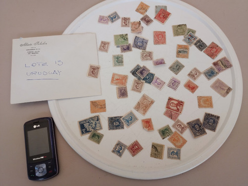 Lote Antiguas Estampillas Uruguay Variado Ver Leer L15 (Usado)