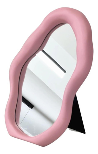 Espejo De Maquillaje De Sobremesa Rosa, Espejo De Tocador Co