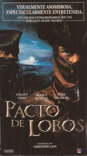 Pacto De Lobos Vhs Vincent Cassel Monica Bellucci Terror