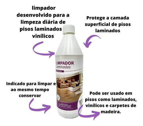 Limpador Concentrado Para Pisos Laminados E Vinilicos W&w 1l