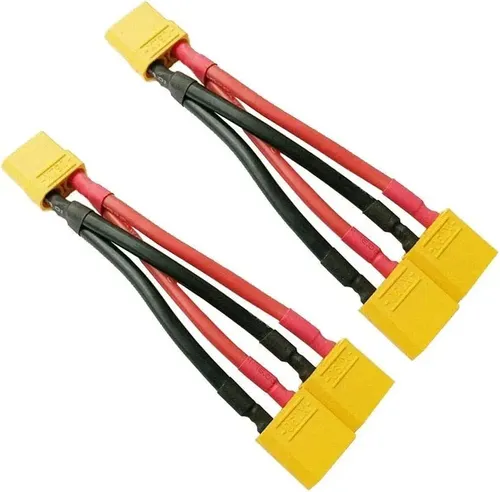 Fly Rc 2pcs Xt90 Parallel Adapter Y Splitter 2 Male To 1 Fem | Envío gratis