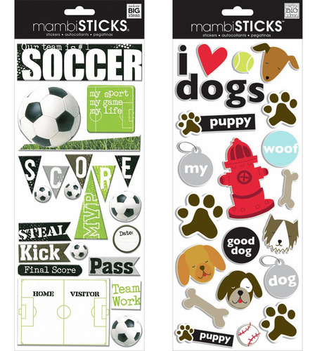 Etiquetas Adhesiva Planilla Sticker Happy Planner Relieve 3d Color Fútbol