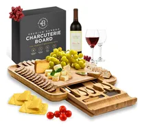 Comprar Set De Tablas De Embutidos Tabla De Quesos De Bambú Con Acce