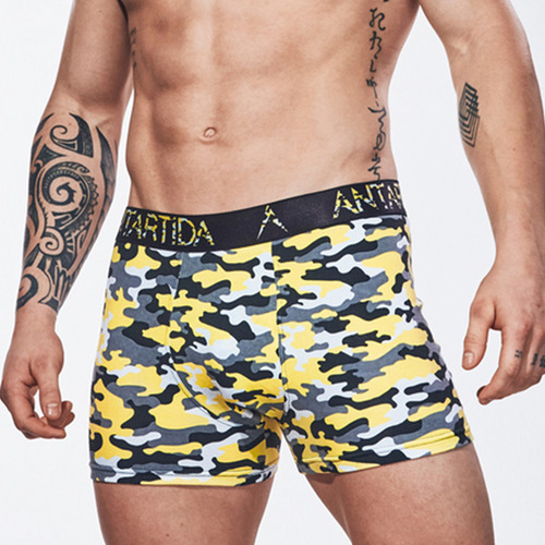 Boxer Calzoncillo Hombre Army Camu Algodón+lycra Antártida