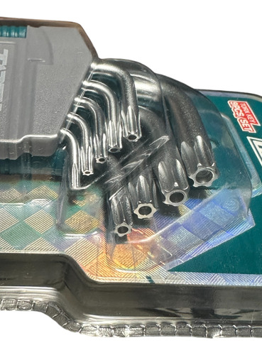 Set De 9 Llaves Torx Largas Total Industrial Color Plateado