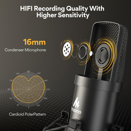 Kit De Micrófono Usb Maono Au-a04 192 Khz Mmg